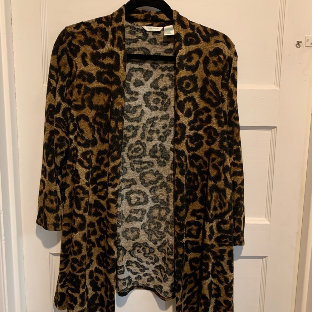 Leopard Print Knitted Cardigan Super Soft
